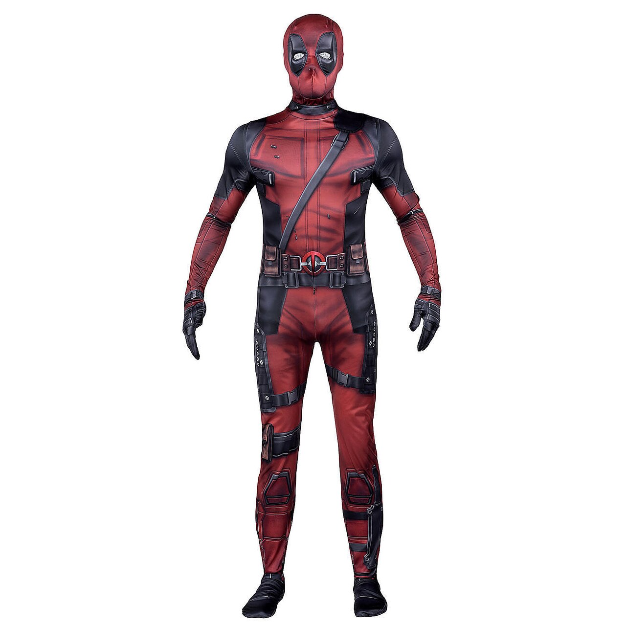 Marvel Deadpool Zentai Suit Costume Spandex Jumpsuit and Mask